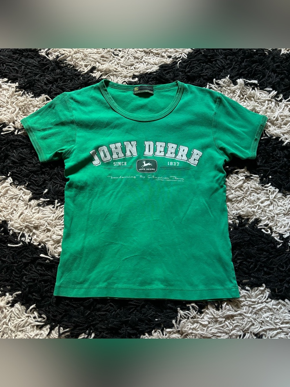 John Deere Logo Graphic Green Short Sleeve Baby Tee